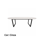Mesa de Reunião Oval 2000mm – Perfil Quadrado – 2,0 m x 0,90 cm x 0,72 cm