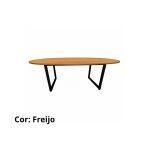 Mesa de Reunião Oval 2000mm – Perfil Quadrado – 2,0 m x 0,90 cm x 0,72 cm